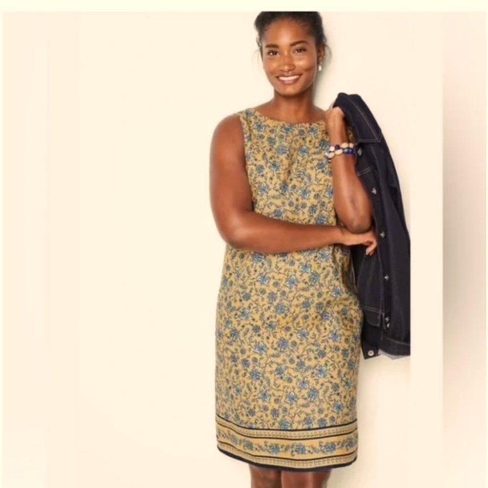 JJill Love Linen Women’s Linen Floral Tank Midi Dress / size Medium